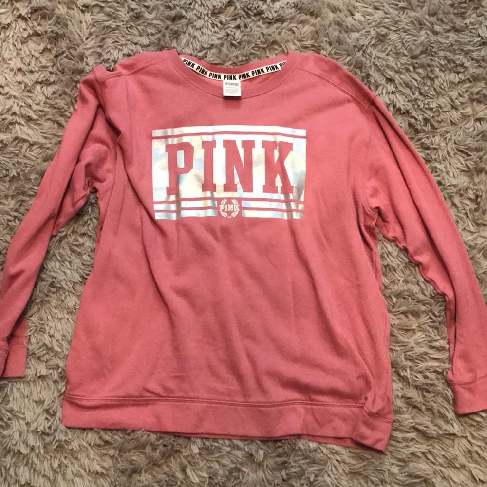 Mauve colored PINK crew neck sweater